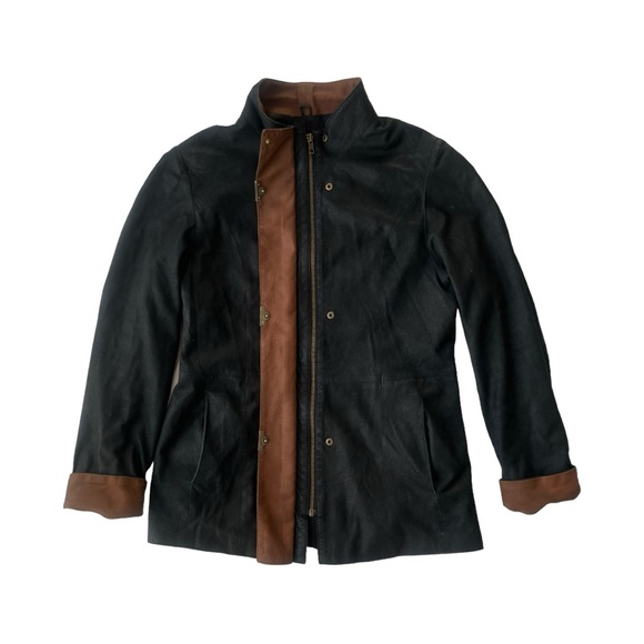 Stunning Structural Adam Leather Jacket Made in Italy Size 44 - Picture 5 of 8